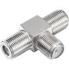 CABLEPELADO Adattatore Femmina a 2x Tipo T, Splitter a 2x, Adattatore T Femmina, 2 vie/5-2400 MHz Digitale & Analogico, SatDVB-S DVB-S2 FM Cavo TV DVB-C