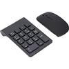 VBESTLIFE Tastierino Numerico Senza Fili con Mouse, Tastierino Numerico a 18 Tasti Senza Fili a 2,4 GHz 1200 DPI Tastierino Numerico Plug And Play Combinato per Mouse Ultrasottile per L'home Office