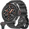 SGDDFIT 1,85'' AMOLED Smartwatch Uomo con Chiamate Bluetooth, 2025 Nuovo Orologio Fitness con 24/7 Monitor Temperatura Corporea Sonno e Cardiofrequenzimetro, SpO2, Orologio Sportivo 3ATM iOS Android (Nero)