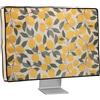 kwmobile 24-26 Monitor Cover - Protezione Monitor PC Antipolvere Schermo Computer - Custodia Protettiva Limoni con Foglie