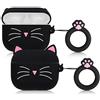 kwmobile Custodia per Apple AirPods Pro Cover - Protezione Resistente per Auricolari Wireless - in Silicone Antigraffio - gatto