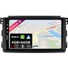 Generic BXLIYER 9 Pollici Autoradio Per Mercedes-Benz Smart fortwo 451 (2005-2010) - Senza fili CarPlay + Android Auto - Android 15 - GRATUITI Camera - DAB Volante Mirror-link DSP Dual-Band WIFI - 2 Din