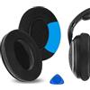 GEEKRIA Cuscinetti auricolari di ricambio con gel refrigerante Geekria Sport per Sennheiser HD505, HD515, HD555, HD518, HD558, HD559, HD569, HD579, HD589 - Parti di riparazione (Nero)