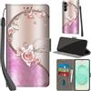 PHINIENLAND Cover per Samsung Galaxy S25 Plus Case PU Pelle Custodia [Kickstand] [Chiusura magnetica] [Slot per Schede], Portafoglio Flip Custodia per Samsung S25 Plus,Rosa