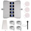 KKBSTR Amplificatore Segnale Cellulare 5 Bande 800/900/1800/2100/2600MHz, Ripetitore Segnale Cellulare 2G 3G 4G 5G, Tre Antenne Interne