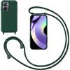 GoodcAcy Cover con Collana per Realme 10 Pro,Custodia Silicone Liquido con cordini,Custodie con Regolabile Collana Antiurto AntiGraffio Case con Laccio Tracolla per Realme 10 Pro,Verde