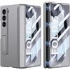 COQUE Custodia Galaxy Z Fold 6,Pellicola Protettiva Guscio Integrato Guscio Pieghevole All-Inclusive,Cover Telefono Pieghevole per Samsung Galaxy Z Fold 6 5G-Grigio