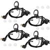 HYSHIKRA Auricolare di sicurezza a forma di G con PTT, cuffie radio leggere compatibili con Motorola GP300 DP1400 CP040 CLS1410 Walkie Talkie (nero, 4 PACK)