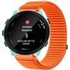 GIOPUEY Cinturini Compatibile con Garmin Forerunner 55, Nylon Traspirante Sport Loop Cinturino in Morbido Nylon Intrecciato Strap Band - Orange