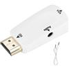 Tbest Convertitore Adattatore HDMI a VGA con Cavo Jack Audio 3,5 Mm Adattatore HDMI a VGA Adattatori HDMI a VGA HD 1080P Adattatore Convertitore HDMI Femmina a VGA (WHITE)