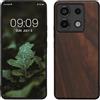 kwmobile Custodia Compatibile con Xiaomi Redmi Note 13 Pro 5G / Poco X6 5G Cover - Protezione in Legno per Smartphone - Back Case con Bumper in Silicone TPU - marrone scuro legna
