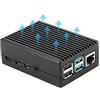 ZkeeShop per Raspberry Pi 4 Armatura Cassa in Lega di Alluminio con Colonna di Raffreddamento Passivo Cassa di Raffreddamento Compatibile per Raspberry Pi 4 Modello B
