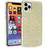 N NEWTOP 3in1 Cover Compatibile con iPhone 11 Pro, Custodia Case con GLITTER Brillantini Paper Interno Bling TPU + PC Flessibile Morbida Case Posteriore Lucida Glitterata (Oro)