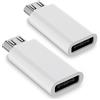 CLEM Provence Clem Tech - Adattatore da Micro USB a USB C, convertitore rapido e durevole, compatibile con Samsung Galaxy Huawei Xiaomi Oppo Sony OnePlus & Android (bianco)