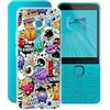 HGJTFANY Cover per Nokia 235 4G 2024 (2.8), Custodia Antiurto in Morbido Silicone Ultrasottile, Trasparente TPU Bumper Protettiva Case per Nokia 235 4G 2024 - XS40