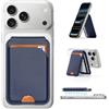 DUX DUCIS Portafoglio Magnetico per iPhone, [Blocco RFID] [4 Carte] [Supporto Regolabile], Compatibile con MagSafe, PU Pelle Wallet per Serie iPhone 17/16/15/14/13/12, Blu