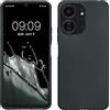 kwmobile Custodia Compatibile con Xiaomi Poco C65 / Redmi 13C Cover - Back Case Morbida - Protezione in Silicone TPU Effetto Metallizzato petrolio metallizzato