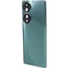 Generico Copri Batteria + biadesivo + lente compatibile con HUAWEI HONOR 70 5G FNE-AN00 FNE-NX9 Ricambio Vetro Posteriore Back Cover Retro Scocca adesivo + lente con cornice (Verde)