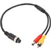 PATIKIL Adattatore Cavo da 4 Pin Aviation Maschio a Rca Maschio 11.4 Pollici / 29cm Connettore Aviation a 4 Pin a Connettore Maschio Dc per Monitor Telecamera Auto Video