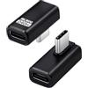 Duttek Adattatore prolunga USB C a 90 gradi [240 W, 80 Gbps, 8 K a 60 Hz], adattatore USB C ad angolo retto, estensione di tipo C per Thunderbolt 5/4, MacBook, Switch, iPhone 16/15, confezione da 2