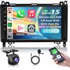 VECHTEL 2G&64G Autoradio da 9 per Mercedes Benz B200 Classe B W169 W245 Viano Vito W639 Sprinter W906 con Carplay Android Auto, Bluetooth AM/RDS/FM Radio,Wi-Fi Navigazione/Telecamera posteriore AHD