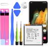 HUAENG Batteria per Galaxy S21 Ultra, 6500 mAh, Li-Polymer EB-BG998ABY, batteria di ricambio per Galaxy S21 Ultra 5G SM-G998B/DS SM-G998U con strumento di riparazione
