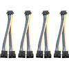 PATIKIL 15CM 1 a 2 Cavo Divisore ARGB, 4pz PWM Ventole Cavo Alimentazione Prolunga RGB con SM 6 Pin Spina Connettore per Scheda Madre Telaio Computer