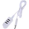 PartyKindom Cavo di prolunga USB 3.0 Cavo di prolunga USB ultra sottile Hub USB Mini hub multi-porta Hub USB 3.0 Hub alimentato 3a Caricatore USB 3a Caricatore 3a Hub 3usb Cavo di prolunga Bianco