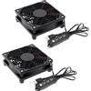 Create idea 2pcs Ventole Per Router PC Da 120 Mm Con Regolatore A 3 Velocità Per Router Modem DVR TV Box 5 V USB