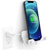 SPORTLINK Supporto per telefono da parete - Supporto per Cellulare Universale in ABS Resistente con Gestione dei Cavi Compatibile con iPhone, iPad Mini, Smartphone 4-7,6 pollici e Mini Tablet(Bianco)