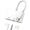 WASRUYI Adattatore USB C a 3.5mm cuffie jack(3in1)doppio tipo C auricolari microfono audio aux type c ricarica cavo per Apple iPhone 16 15 pro max caricabatterie convertitore compatibile per Samsung splitter