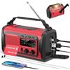 NEEMOSI 27000mAh Radio a Manovella, FM/AM Radios Solarecon Bluetooth 5.1/Allarme SOS/Bussola/Torcia Elettrica,RadioA Dinamo Per La Preparazione All'aperto Ai Disastri Naturali