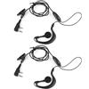 Jecdfs 2pcs Auricolare Cablato Cuffie Headset Earphone for Walkie Talkie Two Way Radio,Cuffie Headset con Microfono per Walkie Talkie compatibile con BF-888S, BF-777S, UV-5R e Altri Modelli