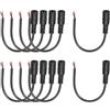 QUARKZMAN 10pci Cavi Pigtail Alimentazione DC, Connettore Femmina Barrel 5.5 x 2.1mm a Filo Scoperto per Telecamere CCTV, DVR, Strisce LED, 15cm Nero