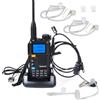 HYS Quansheng UV5R-PLUS 5W Dual Band Walkie Talkie, radio ricaricabile a batteria, walkie talkie bidirezionale 144-146MHz/430-440MHz (con cuffie, tubo trasparente, tappi per le orecchie)
