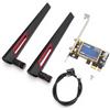 Dpofirs PCI Express X1 Scheda WiFi, Adattatore di Rete per PC a Gamma Ampia -Card 4.0 Stable 1200 Mbps 7260AC con Doppia Antenna 10DBI per Computer
