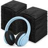QWORK® 100 pezzi copri cuffie, nero, copri cuffie sostitutivi igienici, per cuffie da 10-12 cm
