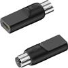 QIANRENON Adattatore da PS/2 a USB C per tastiera mouse PS/2 maschio a USB tipo C femmina, convertitore da spina PS2 a presa di tipo C, non supporta hot swap, per scanner di codici a barre per PC, 2