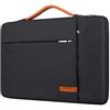 Lacdo 360° Protettiva Borsa Custodia per 16 pollice New MacBook Pro M5 Pro/Max A3428 A3429 2026, M4/M3/M2/M1 Pro/Max A3403 A3186 A2991 A2780 A2485 A2141 2024-2019, 15 Surface Laptop 7th, Nero