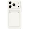 Lunivop Compatibile con iPhone 17 Pro Max Caso 6.9'' Porta Carte Portafoglio Sottile Morbido Silicone Antiurto, Protezione Della Fotocamera Antigraffio Custodie Per Telefono, (per 17 Pro Max Bianco)