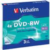 Verbatim DVD-RW 4.7GB - Confezione da 3