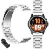 GIOPUEY Cinturini Compatibile con TicWatch Atlas, Acciaio Inossidabile Cinturino [Resistente all'Usura] - Silver