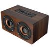 Bewinner Altoparlante Bluetooth in legno Retro Altoparlante wireless portatile con radio FM HiFi Music Clock Allarme Stereo Supporto subwoofer Chiamata a mani Libere