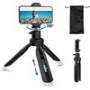 RealPlus Treppiede Smartphone, Cavalletto Stabilizzatore, Mini Tripod Fotocamera, 360° Rotabile, Retrattile, Super Stabile