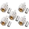 VOANZO Confezione da 5 PL259 PL-259 Adattatore RF connettore coassiale a crimpare UHF per Cavo coassiale a Bassa Perdita RG58 LMR195