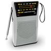 BliMySwe Radio Portatile Piccola, Radio AM/FM a Batteria da Tasca con Eccellente Ricezione e Jack per Cuffie, Mini Compatta Walkman per Esterni, Interni e Emergenze (argento)