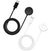 Aivane 2 Pezzi Cavo di Ricarica Magnetica per Google Pixel Watch 3/2, Caricabatterie Dock 4 Pin con 1m USB C Cavo Compatibile con Smartwatch Fitbit Versa4 Versa3 Sense2 Sense Ace LTE (Nero + Bianco)