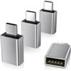 Elebase Adattatore USB C a USB 4 Pezzi,Adattatore OTG Maschio USBC a Femmina USB A 3.0,Convertitore Tipo C Thunderbolt 3 per iPhone 17 Pro Max Plus,MacBook Air,Mac,iPad 11 10 Mini 6,Samsung S24 S23