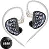 KZA COUSTICS AS24 PRO 24 Auricolari ad armatura bilanciata IEM in-ear monitor cuffie da studio con versione standard e tuning suono HiFi per musicisti audiofili (sintonizzazione senza microfono)