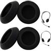 Devantia Cuscinetti Auricolari di Ricambio per Cuffie Logitech - Cuscinetti per Cuffie, Schiuma Traspirante, Isolamento Acustico Efficace, Compatibile con Logitech H330 H340 (Nero, 5cm, 2 Paia)